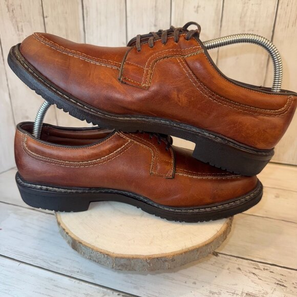 Allen Edmonds Wilbert Shoes Men Sz 8D Brown Split Toe Oxford Leather Made in USA - Picture 7 of 9